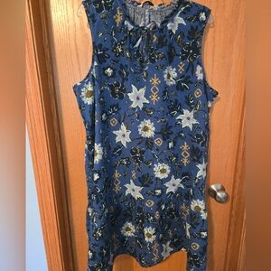 Sonoma Blue Floral Mini Dress